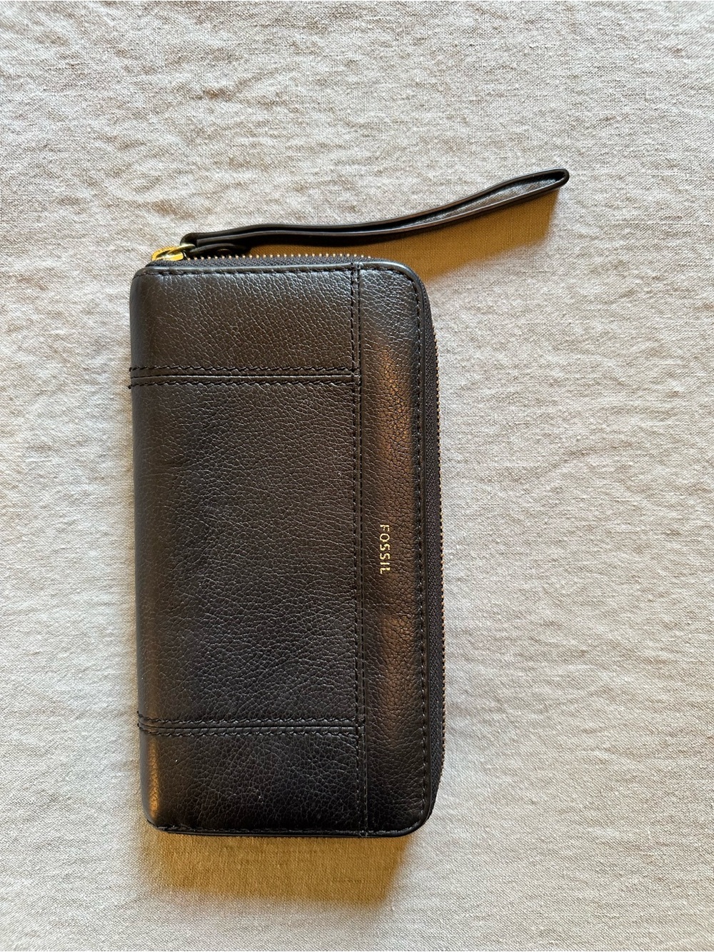 Fossil Black Wallet Wristlet 8”